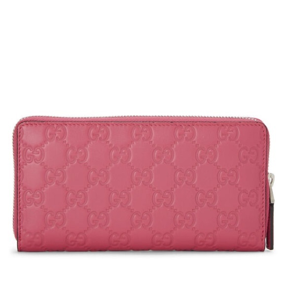 [Authentic]GUCCI PINK GUCCISSIMA NEW YORK YANKEES WALLET - Picture 3 of 5
